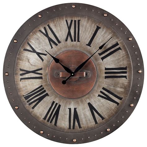 Elk Metal Roman Numeral Outdoor Wall Clock 128 1005 Copper Highlight