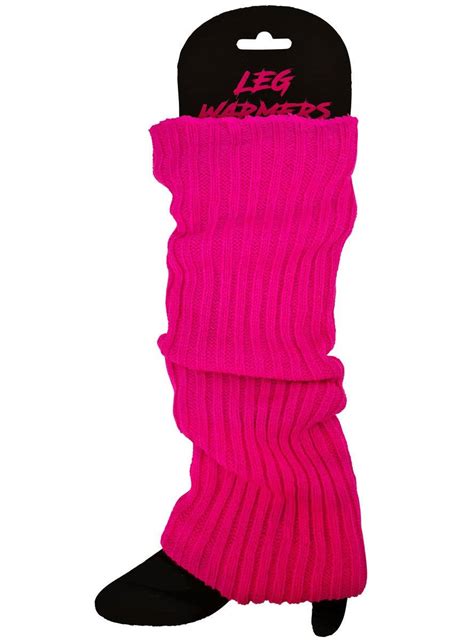 Pink 1980s Leg Warmers Neon Pink Leg Warms Costume Accessory