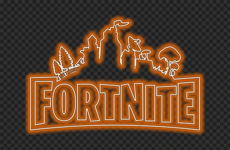 Hd Fortnite Orange Neon Logo Png Citypng