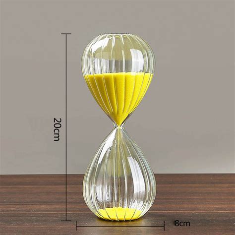 Striped Glass Hourglass Timer 30 Minutes Sand Timer To Give Etsy Uk