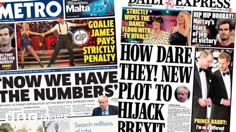 Newspaper Headlines Brexit Deal Chances Assessed On Front Pages Bbc News