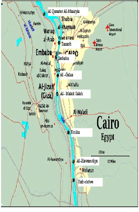 Map Of Cairo And Surrounding Areas