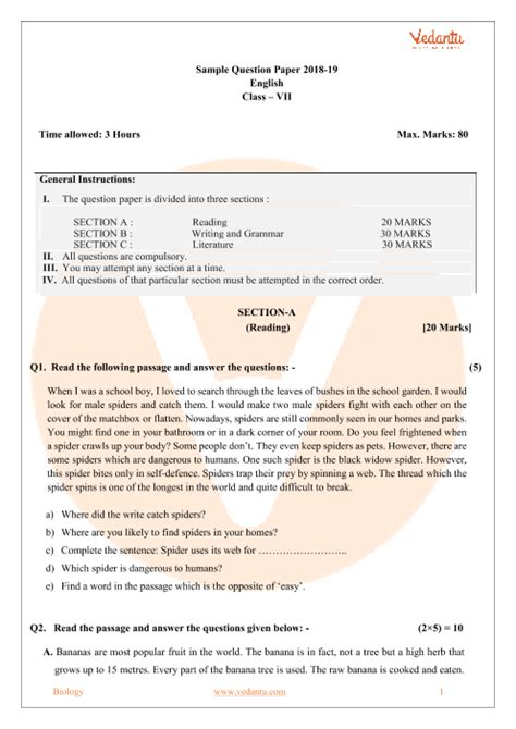 Cbse Sample Paper For Class English With Solutions Mock Paper