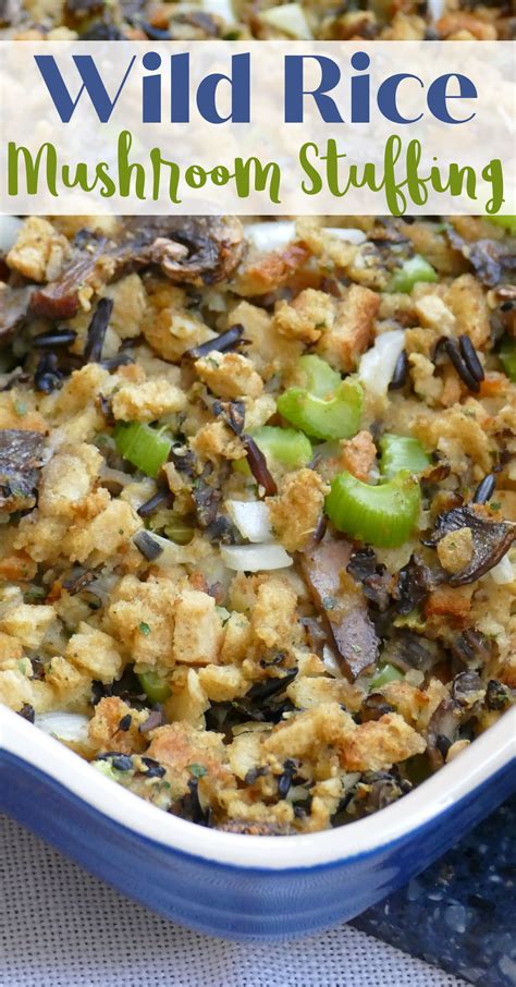 Mushroom And Wild Rice Stuffing Recipe Recipe Wild Rice Stuffing