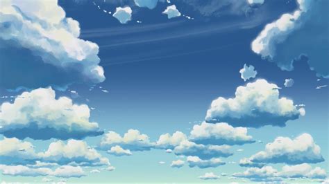 Beautiful Cloudy Sky Anime Wallpapers Wallpaper Cave