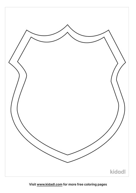 Free Blank Badge Coloring Page Coloring Page Printables Kidadl