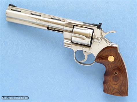 Colt Python Cal 357 Magnum Nickel Finish 6 Inch Barrel 1980