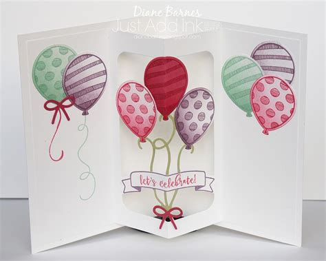 Handmade Balloon Pop Up Birthday Card Using Stampin Up Balloon