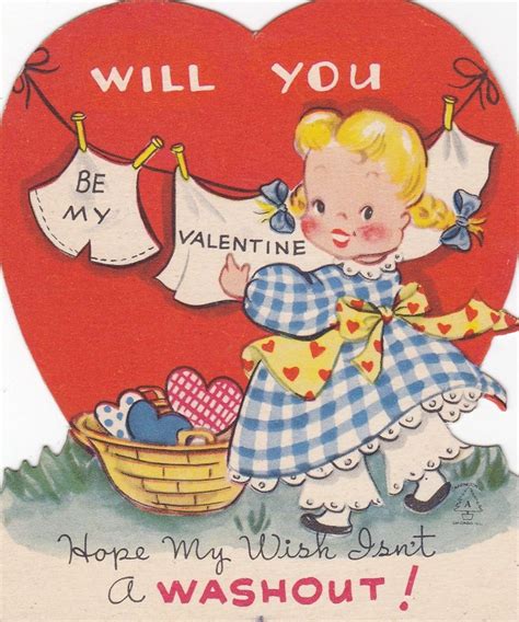 Vintage Valentines Day Card Unused 1940s 018 Etsy Vintage