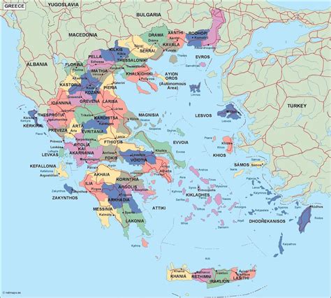 Mapa De Grecia Con Los Iconos De La Tecnologia Ilustracion Del Vector