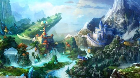Colorful Castle Huge Fantasy Art Wallpapers Hd