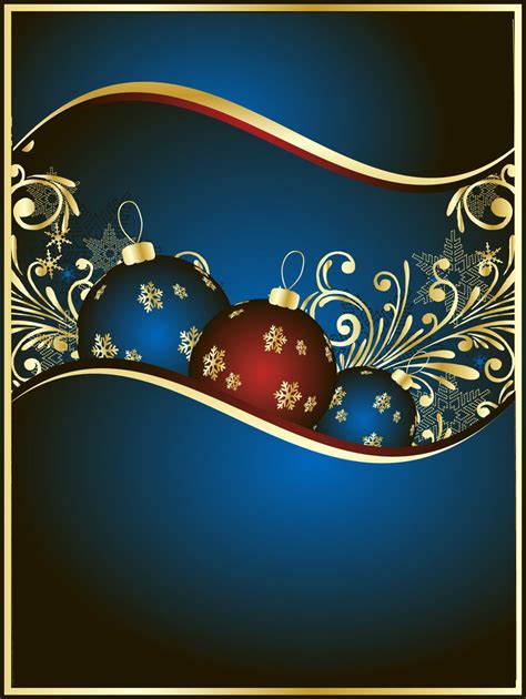 Elegant Blue And Gold Christmas Background