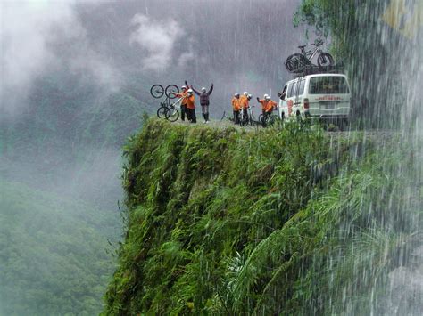 Escape the quarantined city by driving through a highway filled with ravenous zombies, while the military tries to stop you! The Road of Death - Bolivia | World for Travel