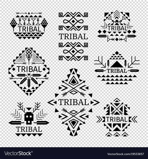Tribal Logos Set Royalty Free Vector Image Vectorstock