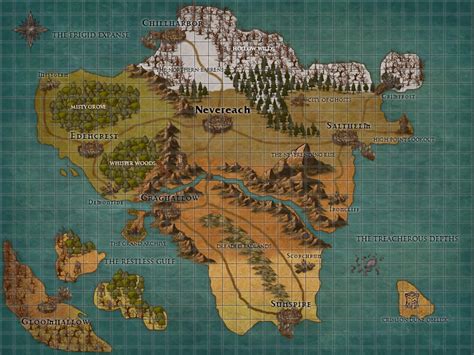 My First World Map I Made For My Homebrew Dnd 5e Campaign Critiques