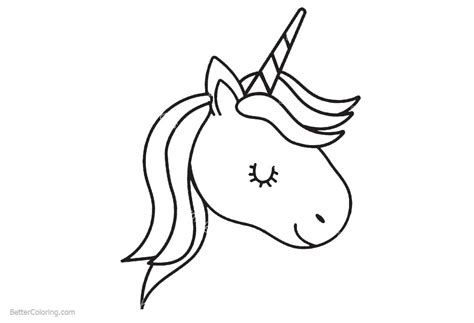 Unicorn Coloring Pages Eyes Closed Free Printable Coloring Pages