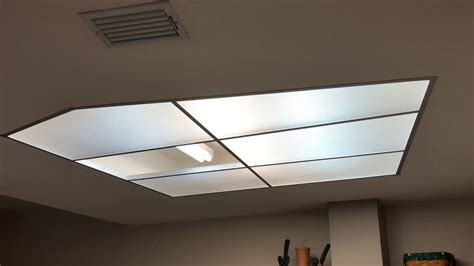 Cutting Plaskolite Optix Fluorescent Light Panels Youtube