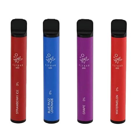 Elf Bar 600 Puffs Disposable Vape Pod Device No Nicotine Eliquid Base