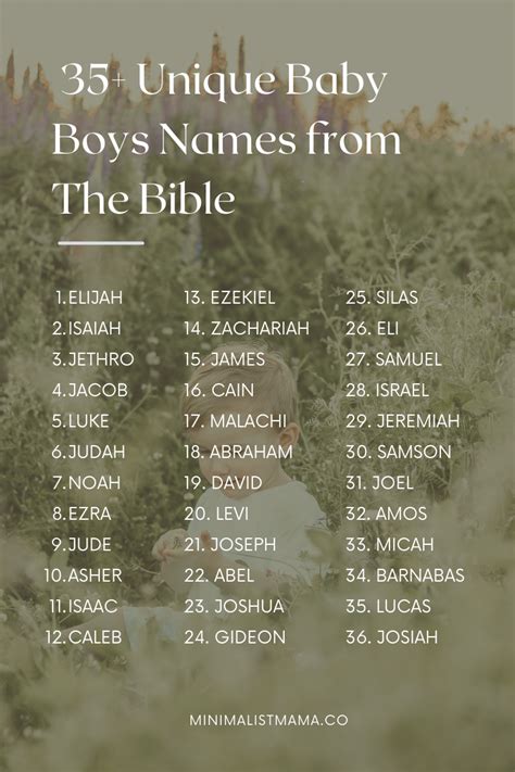 Bible Boy Names Meaningful Boy Names Hebrew Boy Names Unique Boy