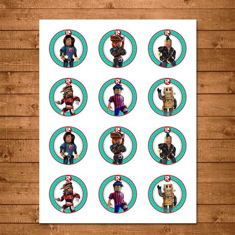 Roblox Cupcake Toppers Roblox Stickers Roblox Birthday Etsy Cupcake