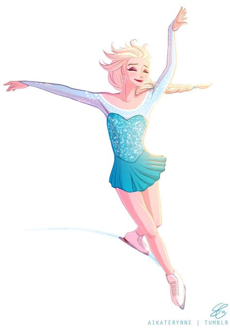 Figure Skater Elsa Disney Princess Art Disney Art Disney Fan Art