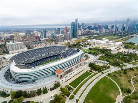 Aerial Drone Photo Of Soldier Field Museum Campus The Field Museum