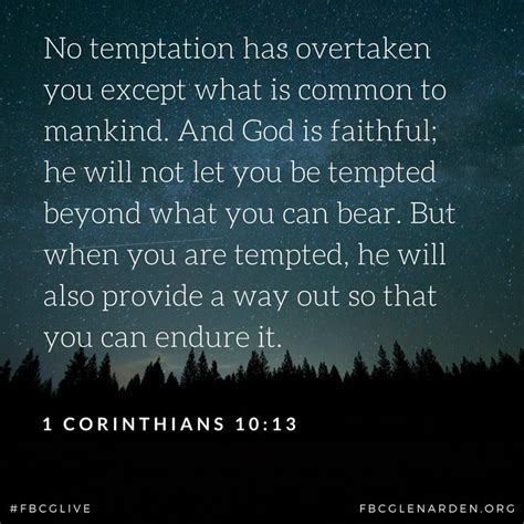 1 Corinthians 1013 No Temptation Has Overtaken You Except What Is