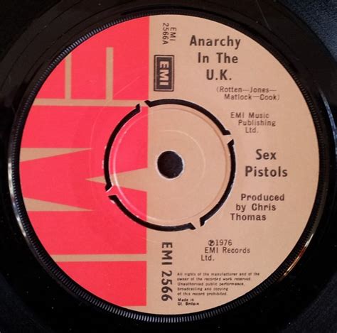 Sex Pistols Anarchy In The Uk Vinyl 7 45 Rpm Single Discogs
