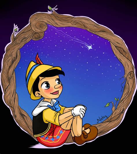 Pinocchio By Naty Ilustrada Disney Artwork All Disney Characters