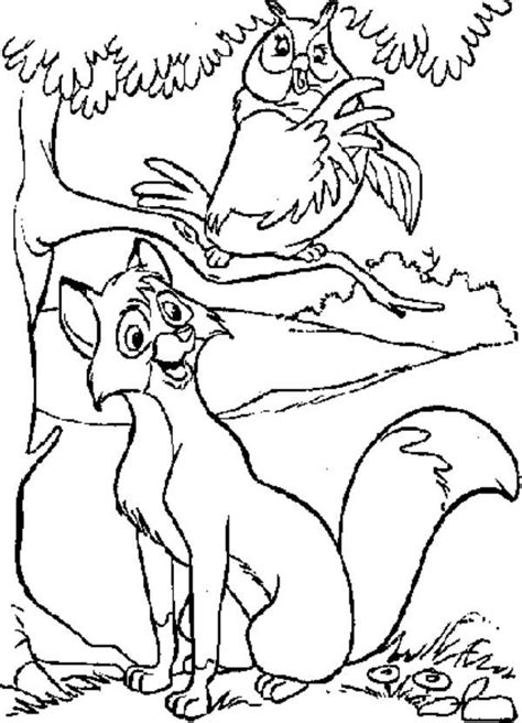 Fox And The Hound Coloring Page Coloring Home