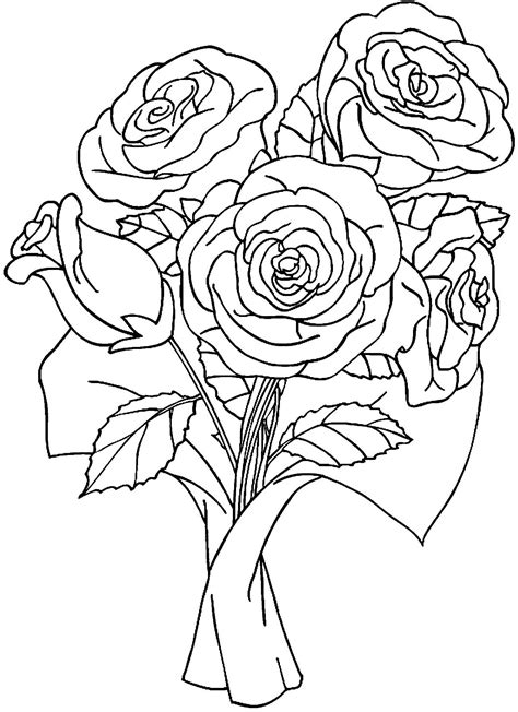 Desenho Para Colorir De Rosas Learnbraz