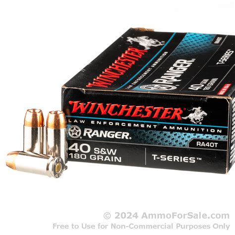 50 Rounds Of Discount 180gr Jhp 40 Sandw Ammo For Sale By Winchester Law Enforcement Trade In