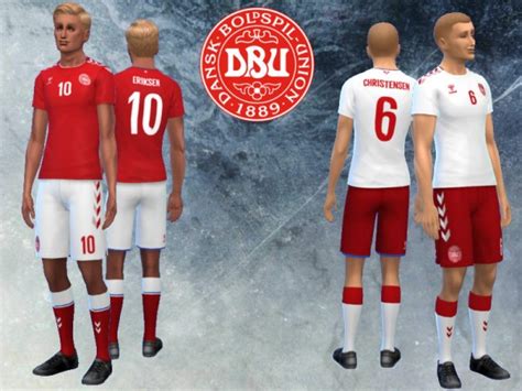 The Sims Resource Denmark National Team Football Kit Fitness By Rjg811