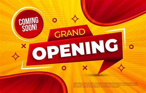 Free Vector Grand Opening Soon Announcement Design
