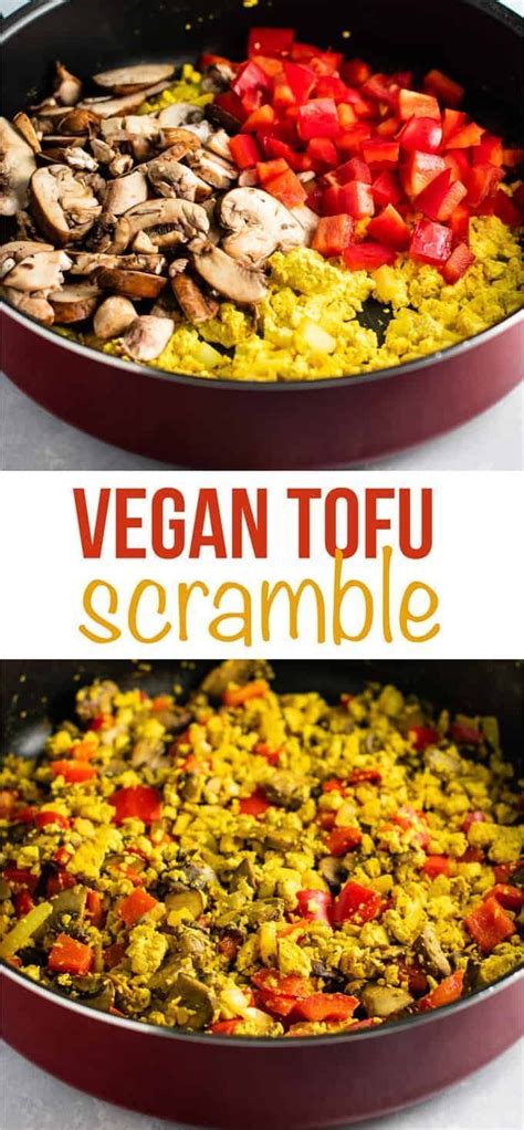 Place a wire baking rack on top. Vegan tofu scramble recipe with bell pepper and mushroom ...