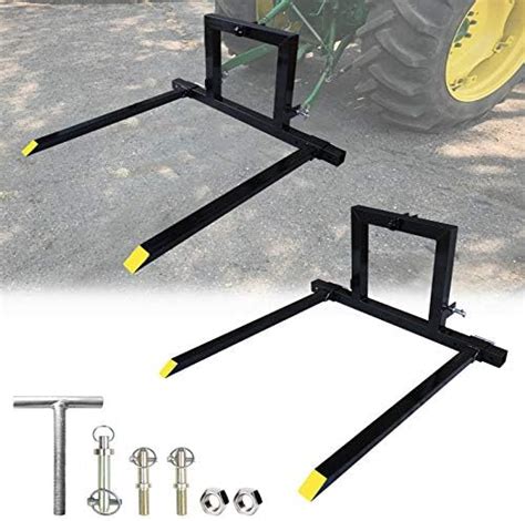 Ebesttech 1pc Adjustable 3 Point Hitch Pallet Fork 1500 Lbs Capacity