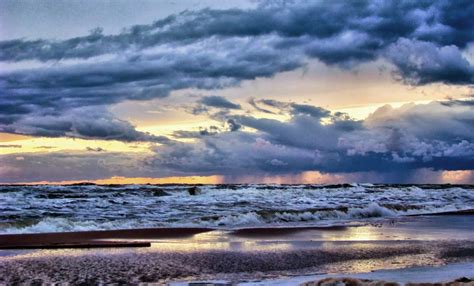 무료 이미지 바닷가 연안 모래 대양 수평선 구름 하늘 해돋이 일몰 햇빛 흐린 아침 육지 웨이브 새벽