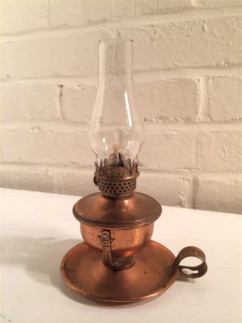 Vintage Mini Copper Oil Lamp Wall And Table Mounted Table