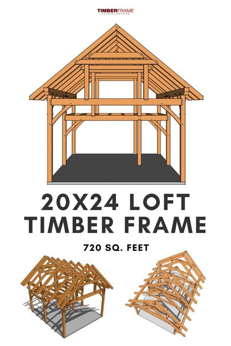 This Small 20x24 Timber Frame Plan With Loft Is A Perfect Design For A
