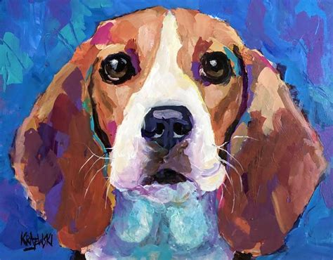 Beagle Art Beagle Portrait Beagle Print Of Original Acrylic Painting