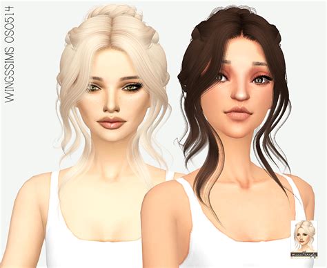 Sims 4 Hairs Miss Paraply Wingssims Os0514 Hair Retextured