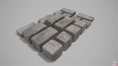 Stone Blocks 01 Var01 4k Pbr 3d Asset Cgtrader