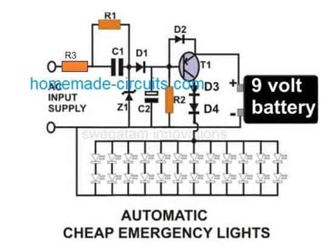 Emergency Lighting System Schematic Diagram Circuit Diagram