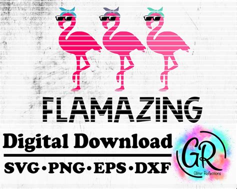 Flamingo Svg Svg Png Dxf Eps Digital Download Vector Etsy