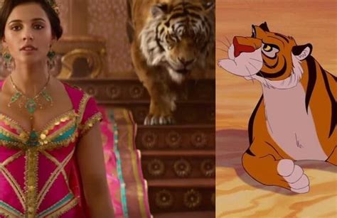 Aladdin First Look At Jasmine And Rajah The Tiger Revealed In Trailer