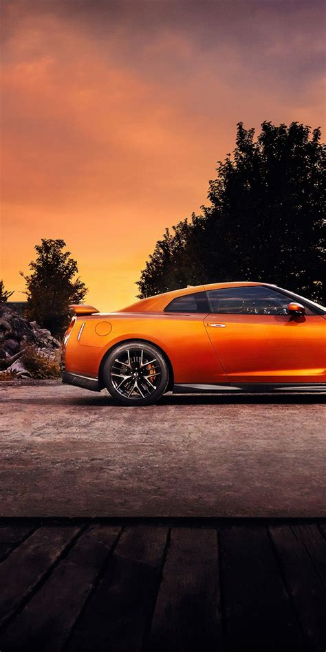 1080x2160 Side View Orange Nissan Gt R Wallpaper Nissan Gt R Gtr