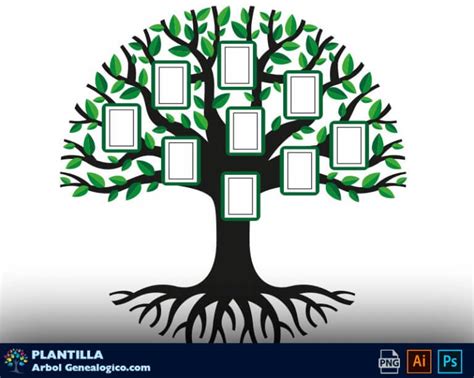 Arbol Genealogico Plantilla Vector 542085 Vector En Vecteezy Images