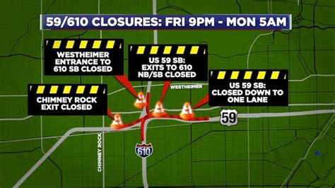 Houston Traffic Weekend Closures Include Lane Closures On Us 59
