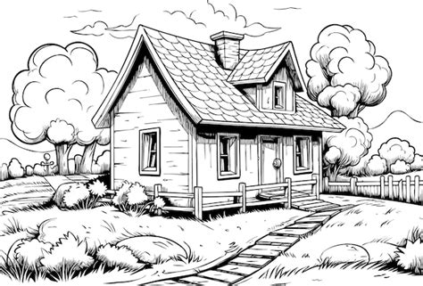Farmhouse Drawing