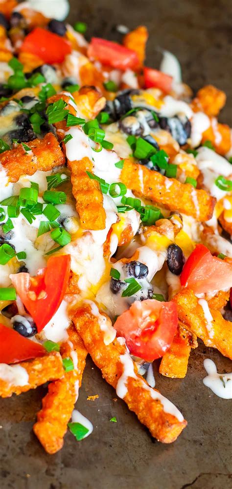 Loaded Mexican Sweet Potato Cheese Fries Peas And Crayons